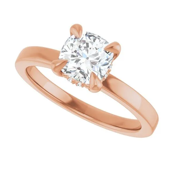 Claw-Prong Hidden Halo-Style Engagement Ring Image 5 Arezzo Jewelers Elmwood Park, IL