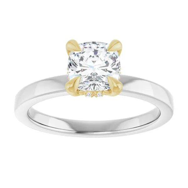 Claw-Prong Hidden Halo-Style Engagement Ring Image 3 Austin's Fine Diamonds & Jewelry Lyndhurst, NJ