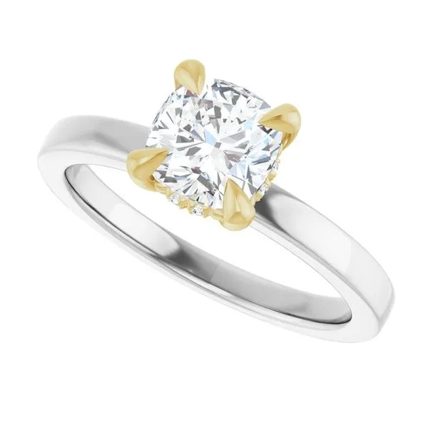 Claw-Prong Hidden Halo-Style Engagement Ring Image 5 Don's Jewelry & Design Washington, IA