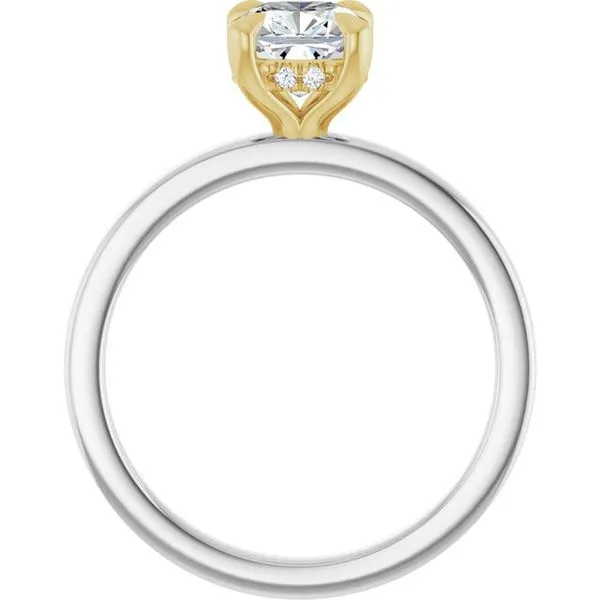 Claw-Prong Hidden Halo-Style Engagement Ring Image 2 Don's Jewelry & Design Washington, IA