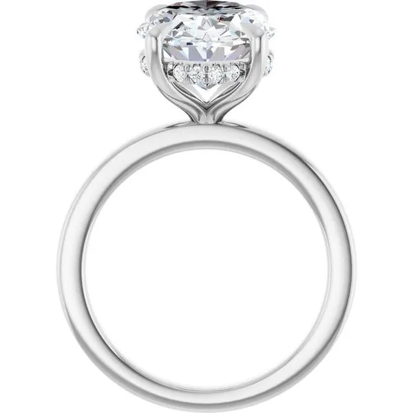 Claw-Prong Hidden Halo-Style Engagement Ring Image 2 Jimmy Smith Jewelers Decatur, AL