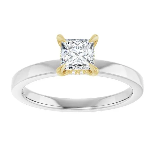 Claw-Prong Hidden Halo-Style Engagement Ring Image 3 Vulcan's Forge LLC KANSAS CITY, MO