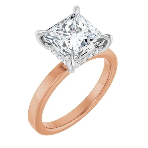 Claw-Prong Hidden Halo-Style Engagement Ring Mark Jewellers La Crosse, WI