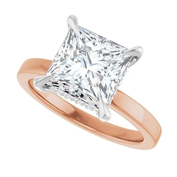 Claw-Prong Hidden Halo-Style Engagement Ring Image 5 Northwood Jewelers Northwood, OH