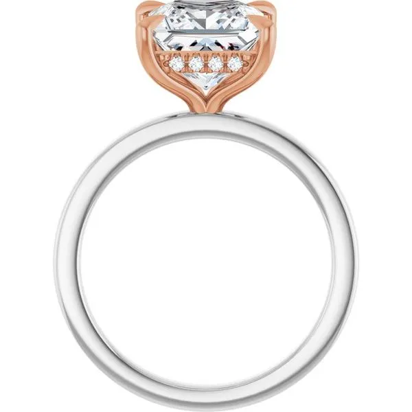 Claw-Prong Hidden Halo-Style Engagement Ring Image 2 Hudson Valley Goldsmith New Paltz, NY