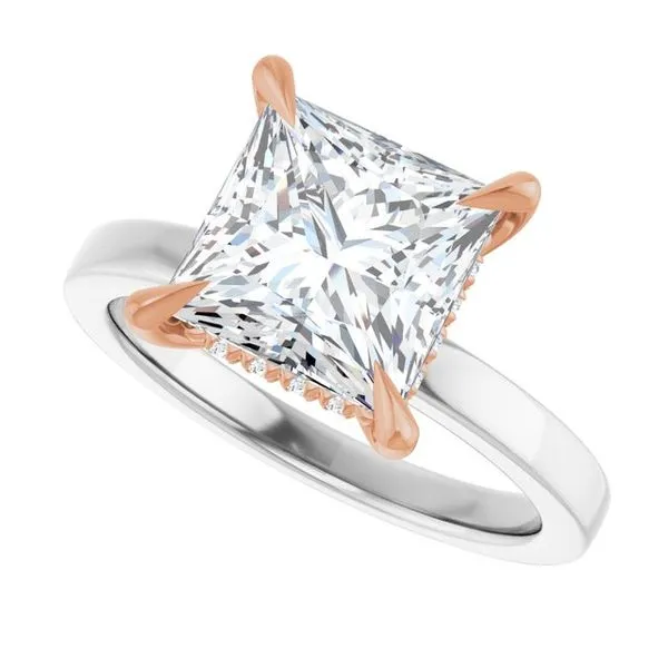 Claw-Prong Hidden Halo-Style Engagement Ring Image 5 Michael Szwed Jewelers Longmeadow, MA