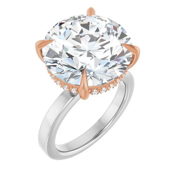 Claw-Prong Hidden Halo-Style Engagement Ring Vulcan's Forge LLC KANSAS CITY, MO