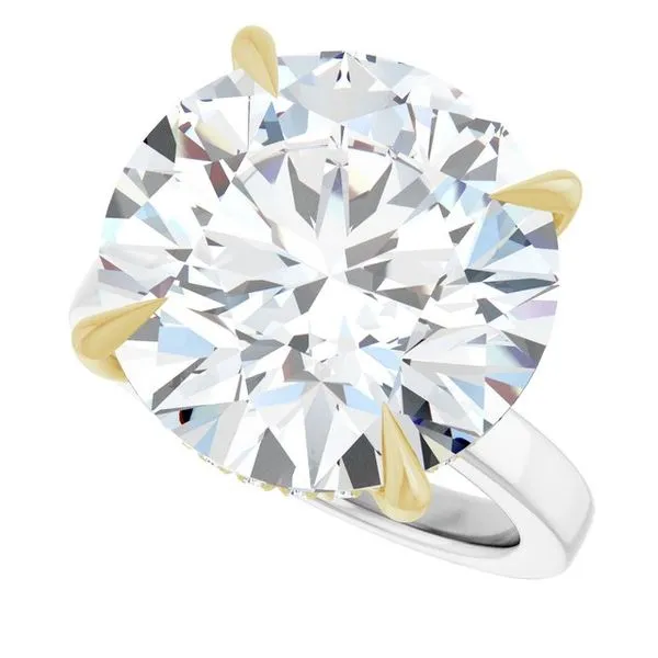 Claw-Prong Hidden Halo-Style Engagement Ring Image 5 Clater Jewelers Louisville, KY