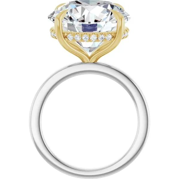 Claw-Prong Hidden Halo-Style Engagement Ring Image 2 Michael Szwed Jewelers Longmeadow, MA