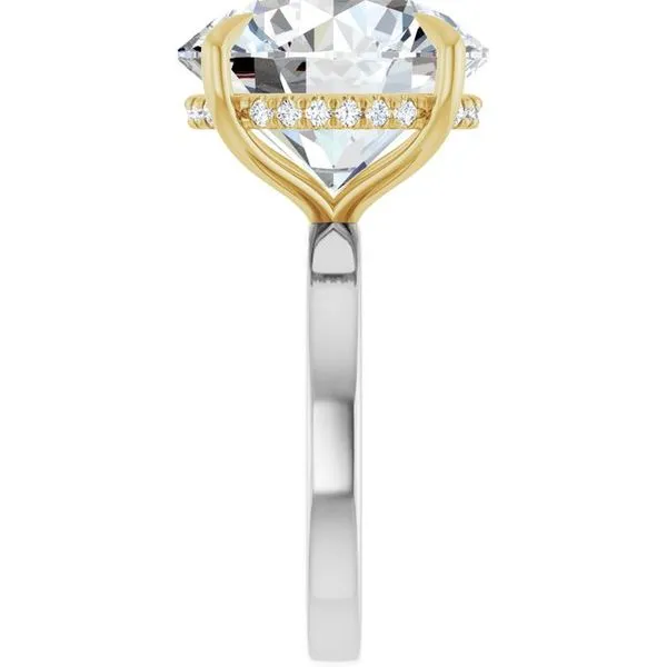 Claw-Prong Hidden Halo-Style Engagement Ring Image 4 Ocean View Jewelers Millville, DE