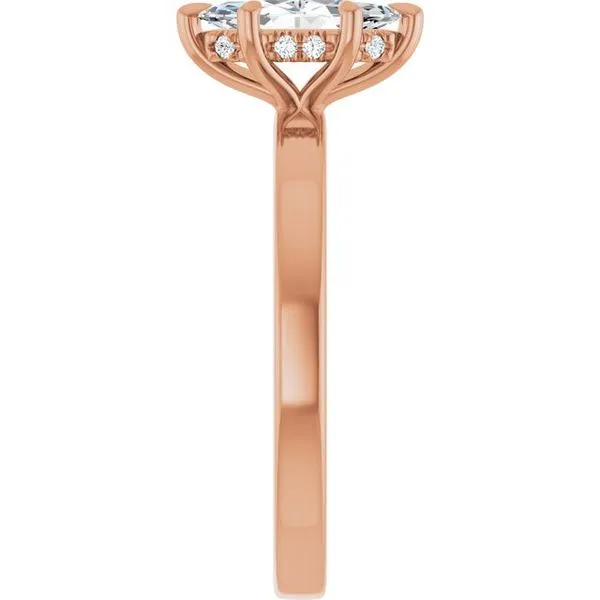 Claw-Prong Hidden Halo-Style Engagement Ring Image 4 Hudson Valley Goldsmith New Paltz, NY