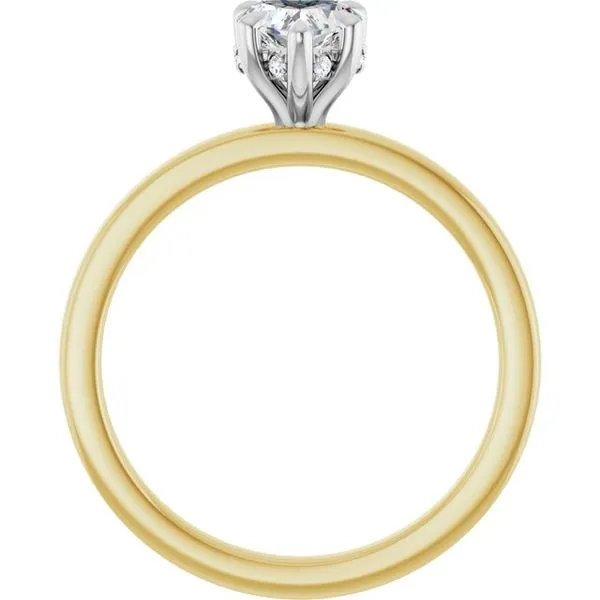 Claw-Prong Hidden Halo-Style Engagement Ring Image 2 Don's Jewelry & Design Washington, IA