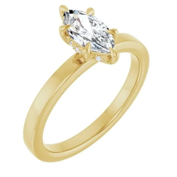 Claw-Prong Hidden Halo-Style Engagement Ring Northwood Jewelers Northwood, OH