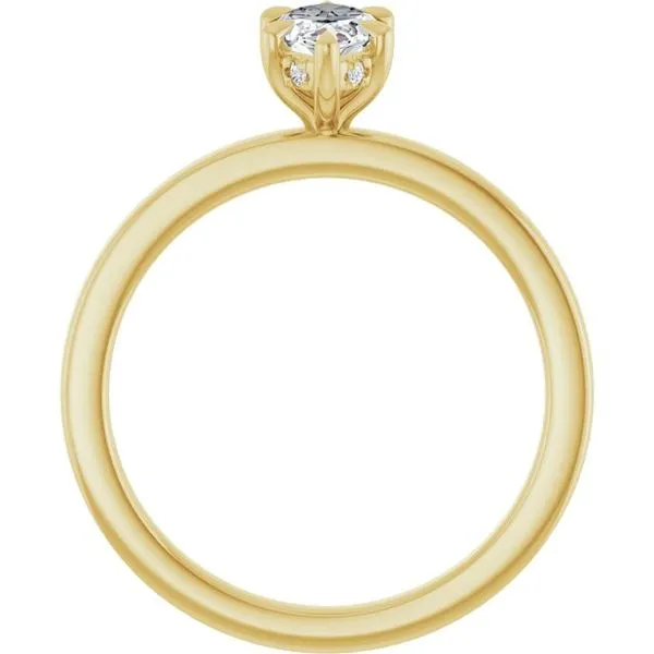 Claw-Prong Hidden Halo-Style Engagement Ring Image 2 Don's Jewelry & Design Washington, IA