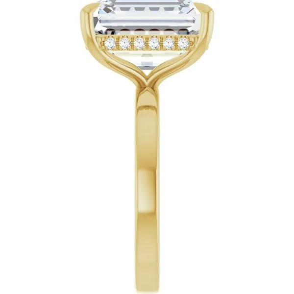 Claw-Prong Hidden Halo-Style Engagement Ring Image 4 Morin Jewelers Southbridge, MA