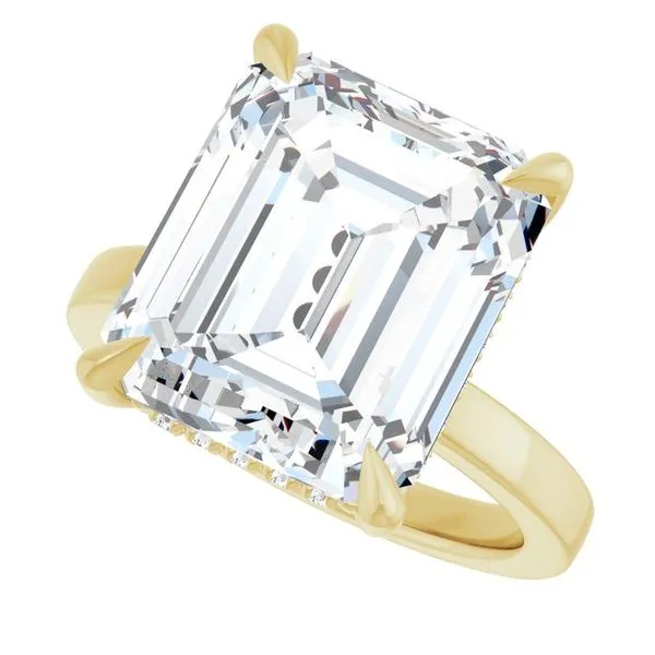 Claw-Prong Hidden Halo-Style Engagement Ring Image 5 Vulcan's Forge LLC KANSAS CITY, MO