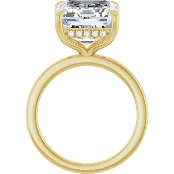 Claw-Prong Hidden Halo-Style Engagement Ring Image 2 Don's Jewelry & Design Washington, IA