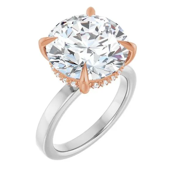 Claw-Prong Hidden Halo-Style Engagement Ring Arezzo Jewelers Elmwood Park, IL