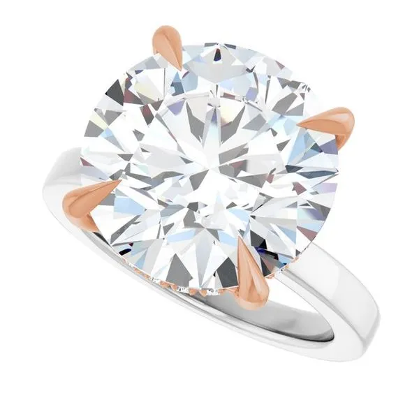 Claw-Prong Hidden Halo-Style Engagement Ring Image 5 Don's Jewelry & Design Washington, IA