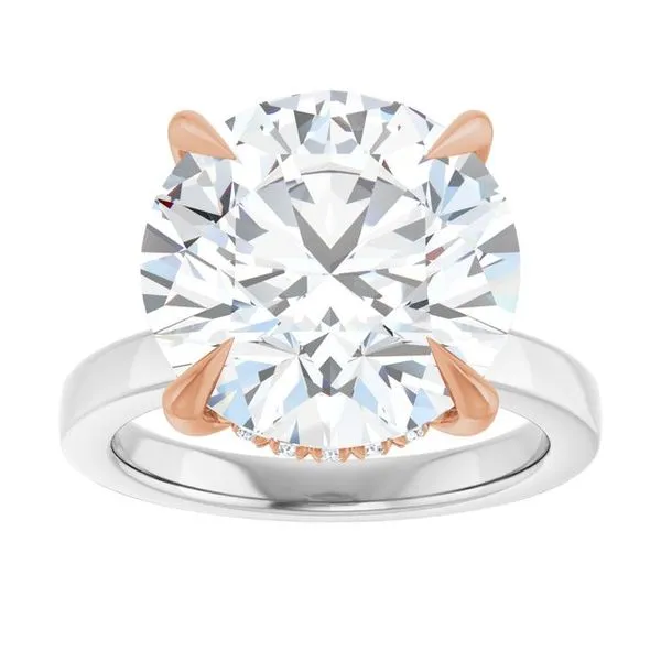 Claw-Prong Hidden Halo-Style Engagement Ring Image 3 Futer Bros Jewelers York, PA