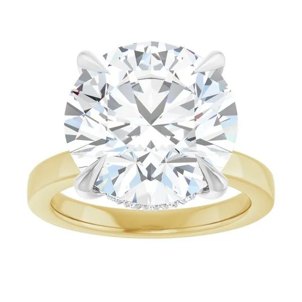 Claw-Prong Hidden Halo-Style Engagement Ring Image 3 Don's Jewelry & Design Washington, IA