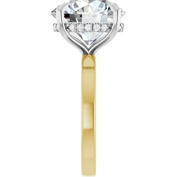 Claw-Prong Hidden Halo-Style Engagement Ring Image 4 Don's Jewelry & Design Washington, IA