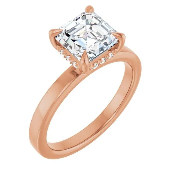Claw-Prong Hidden Halo-Style Engagement Ring Stuart Benjamin & Co. Jewelry Designs San Diego, CA