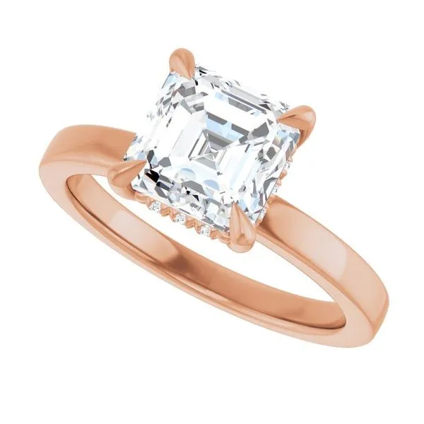 Claw-Prong Hidden Halo-Style Engagement Ring Image 5 Austin's Fine Diamonds & Jewelry Lyndhurst, NJ