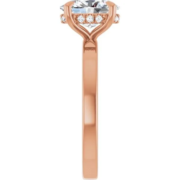 Claw-Prong Hidden Halo-Style Engagement Ring Image 4 Don's Jewelry & Design Washington, IA