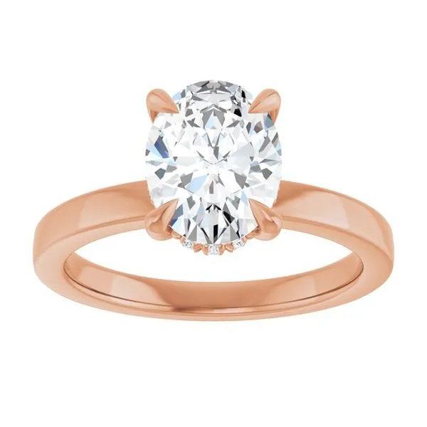 Claw-Prong Hidden Halo-Style Engagement Ring Image 3 Austin's Fine Diamonds & Jewelry Lyndhurst, NJ