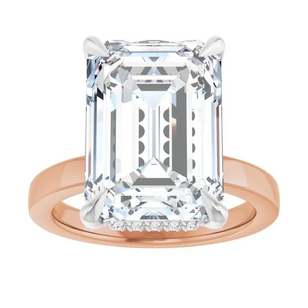 Claw-Prong Hidden Halo-Style Engagement Ring Image 3 Don's Jewelry & Design Washington, IA