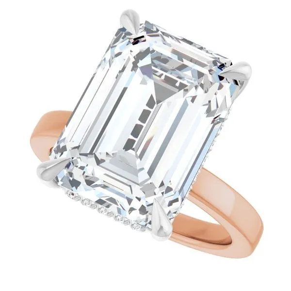 Claw-Prong Hidden Halo-Style Engagement Ring Image 5 Banks Jewelers Burnsville, NC