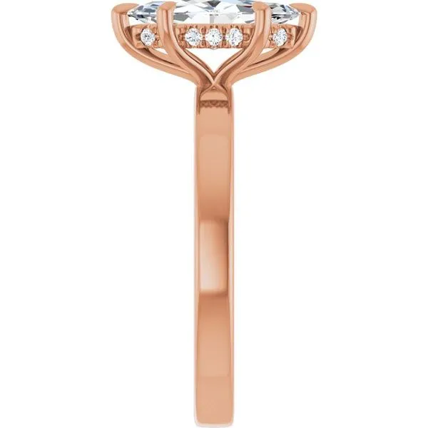 Claw-Prong Hidden Halo-Style Engagement Ring Image 4 Don's Jewelry & Design Washington, IA