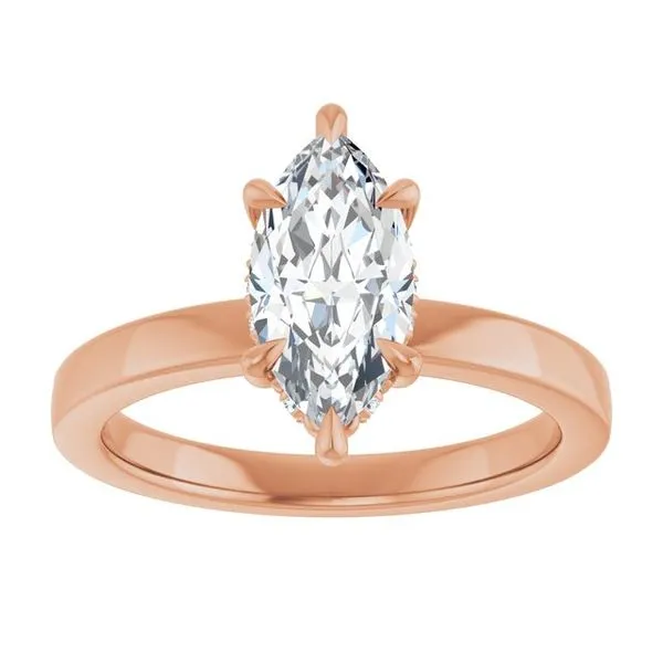 Claw-Prong Hidden Halo-Style Engagement Ring Image 3 Northwood Jewelers Northwood, OH
