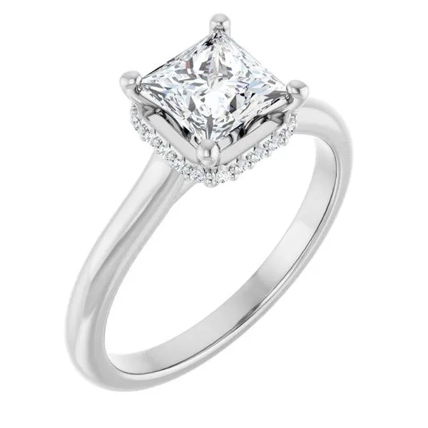 Hidden Halo-Style Engagement Ring Hudson Valley Goldsmith New Paltz, NY