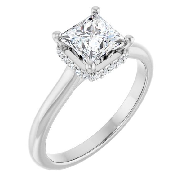 Hidden Halo-Style Engagement Ring