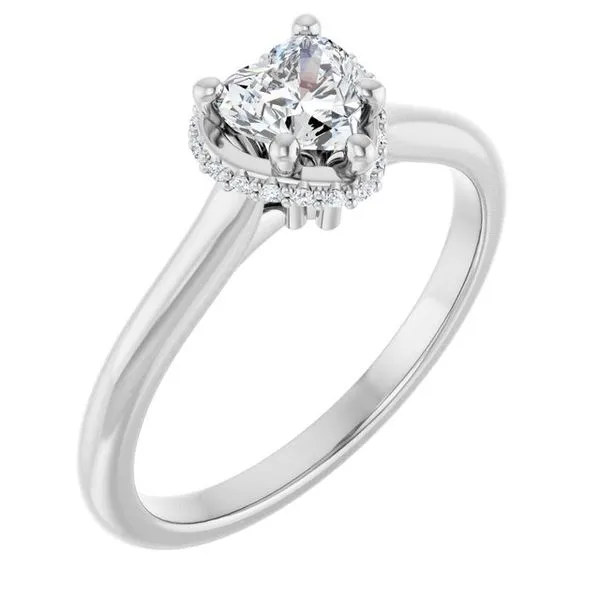 Hidden Halo-Style Engagement Ring J. West Jewelers Round Rock, TX