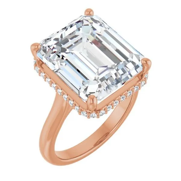 Hidden Halo-Style Engagement Ring Don's Jewelry & Design Washington, IA