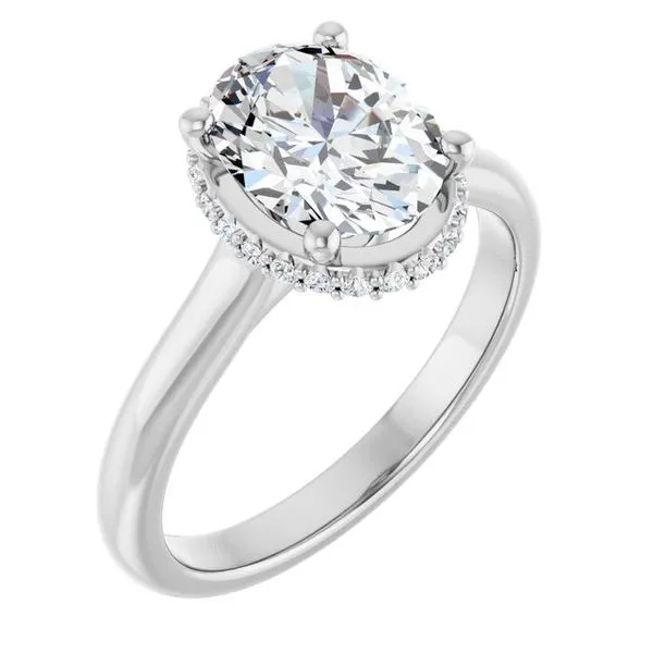 Hidden Halo-Style Engagement Ring