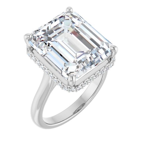 Hidden Halo-Style Engagement Ring