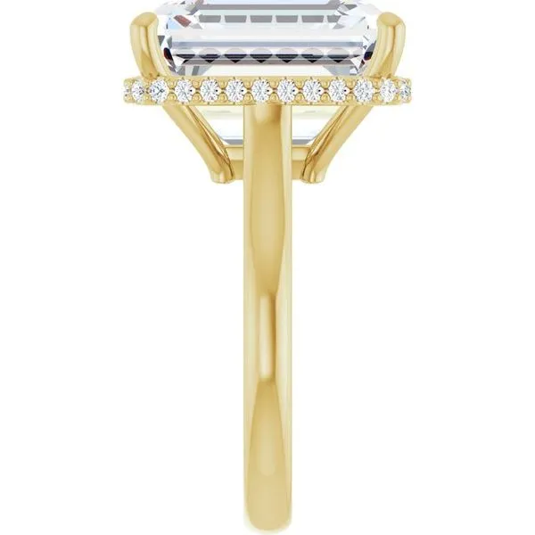 Hidden Halo-Style Engagement Ring Image 4 Hudson Valley Goldsmith New Paltz, NY