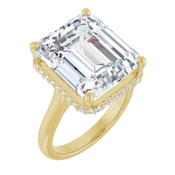 Hidden Halo-Style Engagement Ring
