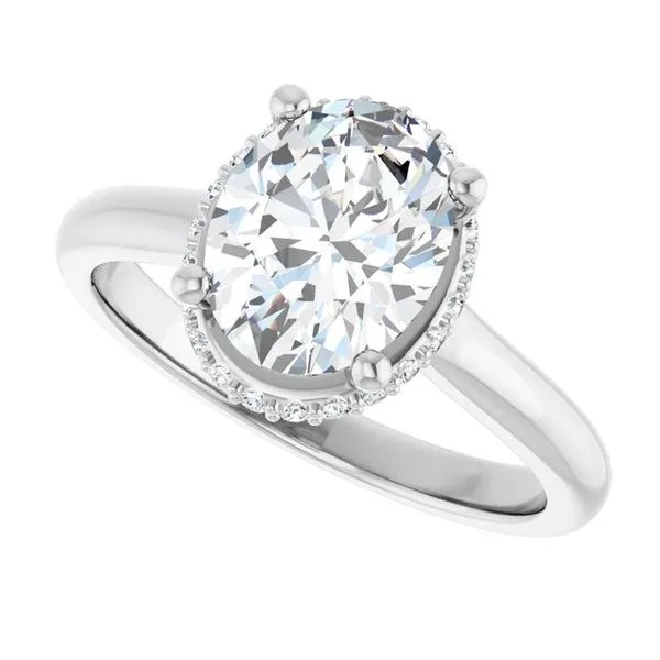 Hidden Halo-Style Engagement Ring Image 5 The Jewelry Source El Segundo, CA