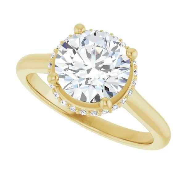 Hidden Halo-Style Engagement Ring Image 5 Hudson Valley Goldsmith New Paltz, NY