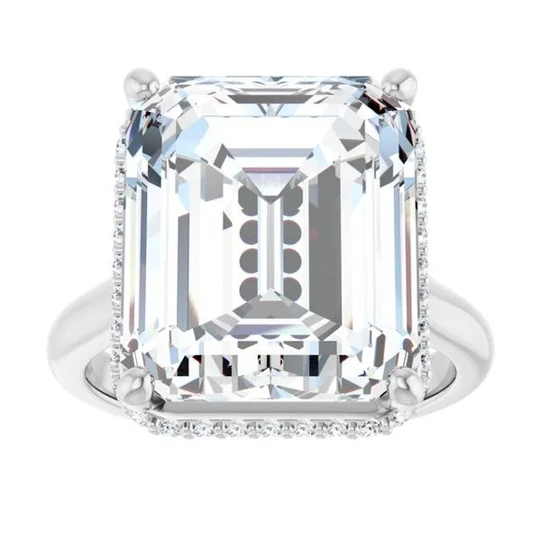 Hidden Halo-Style Engagement Ring Image 3 Ask Design Jewelers Olean, NY