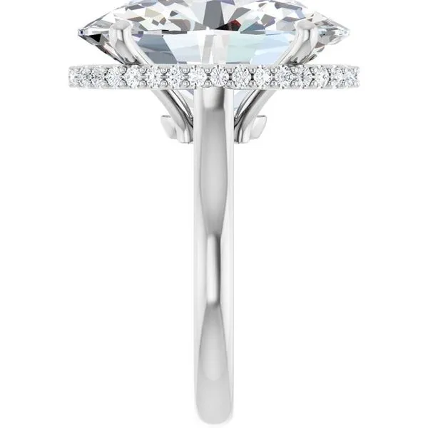 Hidden Halo-Style Engagement Ring Image 4 Hudson Valley Goldsmith New Paltz, NY