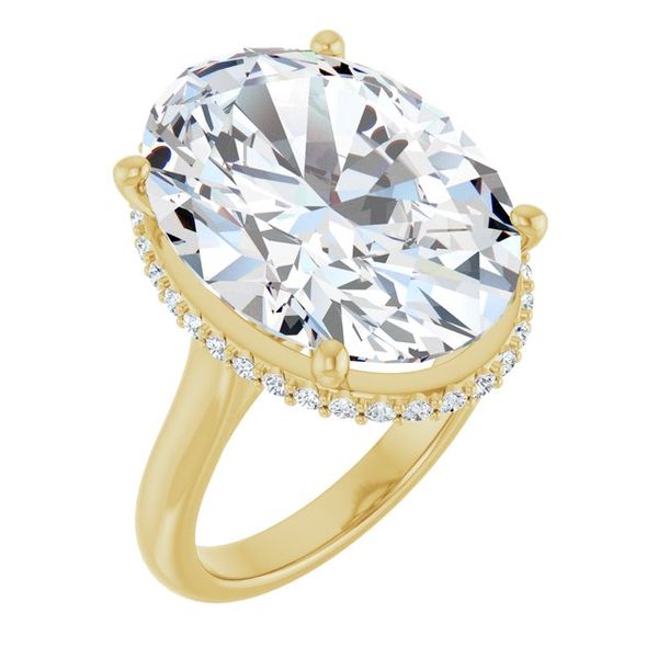 Hidden Halo-Style Engagement Ring