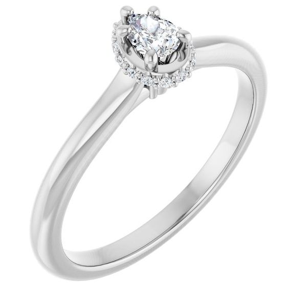 Hidden Halo-Style Engagement Ring