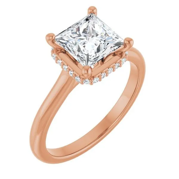 Hidden Halo-Style Engagement Ring J. West Jewelers Round Rock, TX