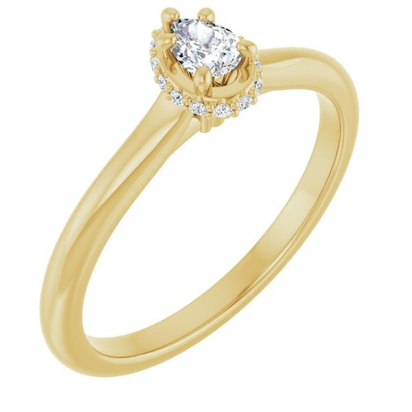 Hidden Halo-Style Engagement Ring